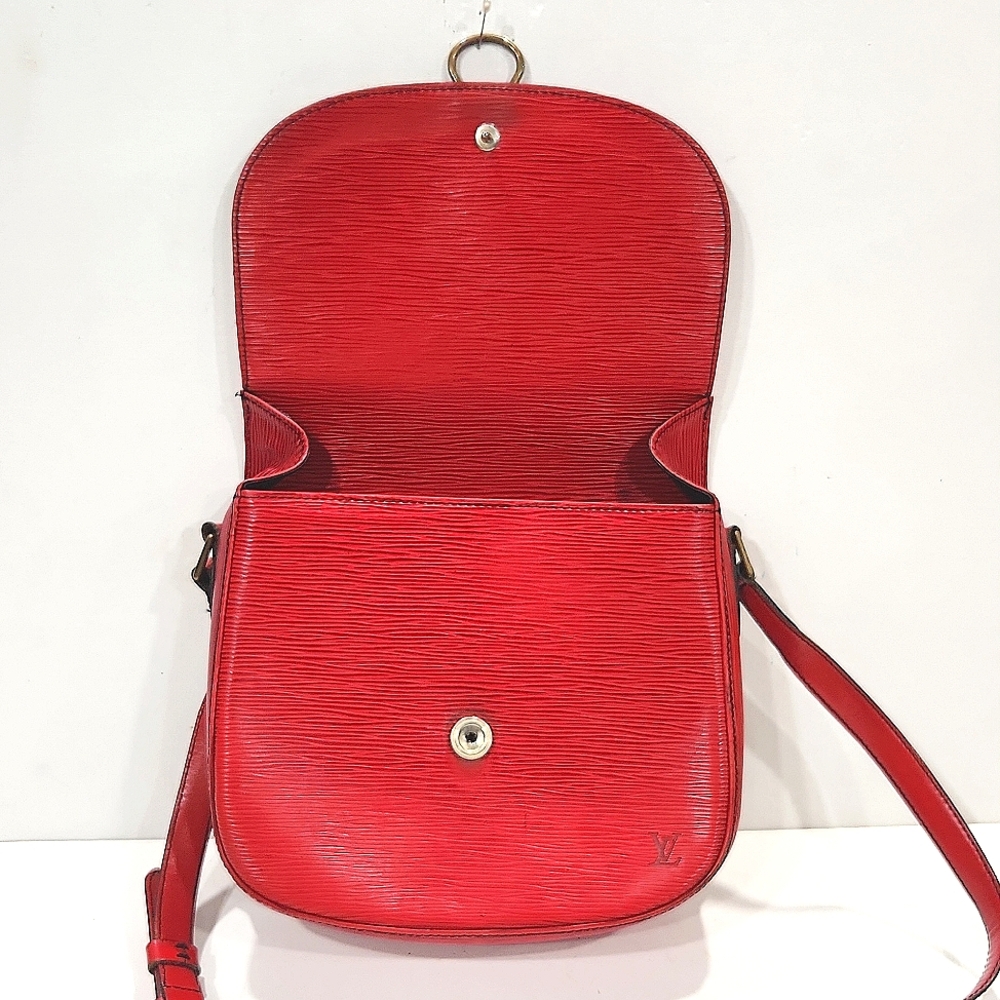Louis Vuitton Epi Saint Cloud GM Red Crossbody Shoulder Bag Authentic - Picture 5 of 16
